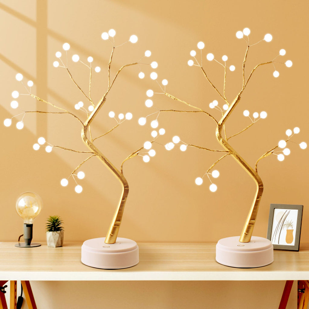 144/108 LED Night Lamp Christmas Tree led lights for bedroom 3D Desk Fairy Light Kids Room Decor USB/Battery Copper Wire Garland
