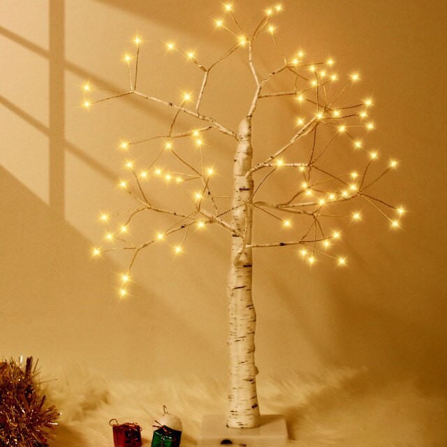 144/108 LED Night Lamp Christmas Tree led lights for bedroom 3D Desk Fairy Light Kids Room Decor USB/Battery Copper Wire Garland
